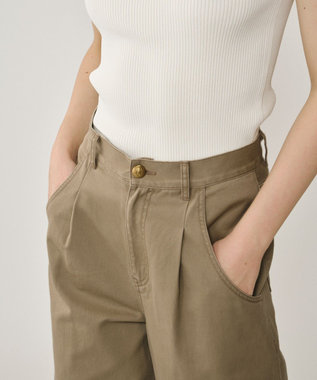 GRACE CONTINENTAL ロールアップワイドパンツ カーキ