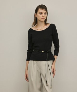 GRACE CONTINENTAL テレコカットトップ ブラック