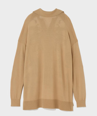 GRACE CONTINENTAL スカーフコンビカーディガン キャメル