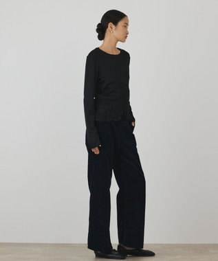 GRACE CONTINENTAL レースヘムカットトップ ブラック