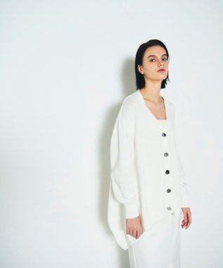 GRACE CONTINENTAL リリヤーンルーズカーディガン ホワイト