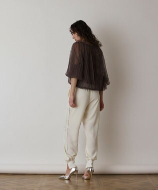 GRACE CONTINENTAL チュールプリーツトップ ブラウン