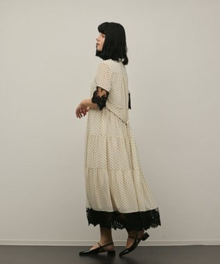 GRACE CONTINENTAL カフタンシフォンワンピース キナリ