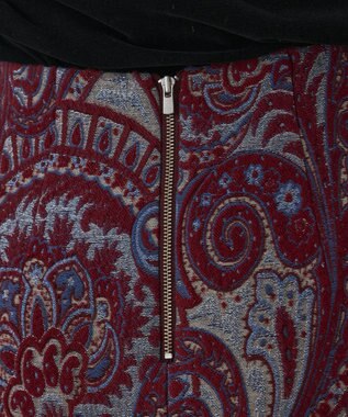 GRACE CONTINENTAL ラメペイズリージャガードスカート ボルドー