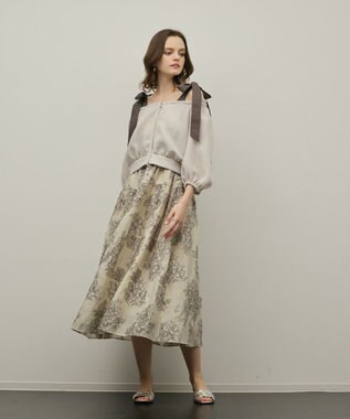 GRACE CONTINENTAL カラミ2wayジャケット ベージュ