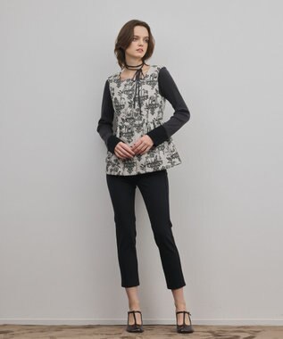 GRACE CONTINENTAL ジャージサブリナパンツ ブラック