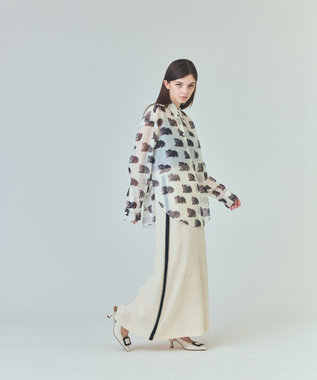 GRACE CONTINENTAL シアーCatブラウス キナリ