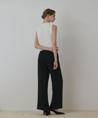 GRACE CONTINENTAL ハイウエストワイドパンツ ブラック