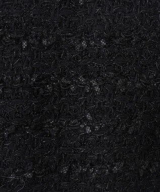 GRACE CONTINENTAL ラメツイードニットカーディガン ブラック