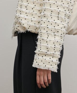 GRACE CONTINENTAL ツイードダウンジャケット キナリ