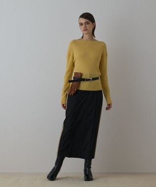 GRACE CONTINENTAL ハイゲージウールニットトップ イエロー