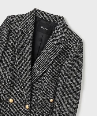 GRACE CONTINENTAL ラメループツイードジャケット ブラック