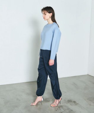 GRACE CONTINENTAL ウールルーズニットトップ サックス