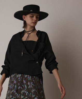 GRACE CONTINENTAL シアー2wayウエスタンシャツ ブラック