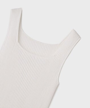 GRACE CONTINENTAL シアーフリルニットトップ ホワイト