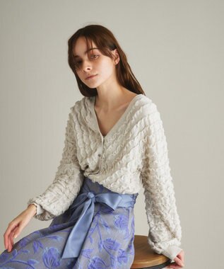 ギャザーニットカーディガン Grace Continental Grace Continental グレースコンチネンタル 通販 ギャザーニットカーディガン Grace Continental Grace Continental グレースコンチネンタル 通販