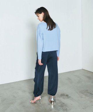 GRACE CONTINENTAL ウールルーズニットトップ サックス