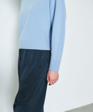 GRACE CONTINENTAL ウールルーズニットトップ サックス