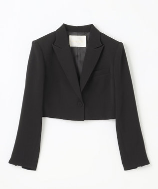 GRACE CONTINENTAL トリアセショート丈ジャケット ブラック