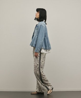 GRACE CONTINENTAL ペプラムデニムジャケット ブルー