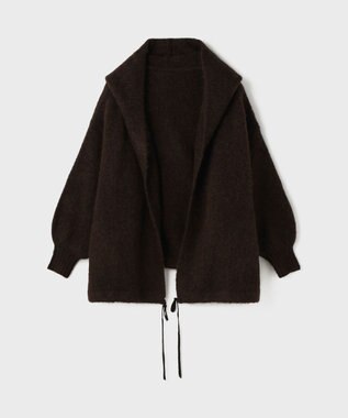 GRACE CONTINENTAL ストールアルパカカーディガン ブラウン