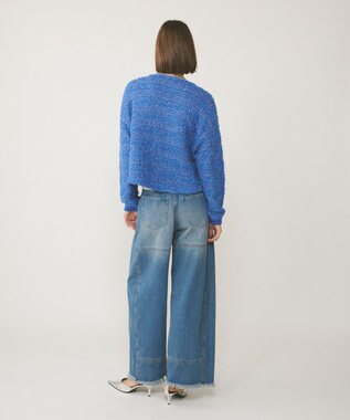 GRACE CONTINENTAL ライン切替デニムパンツ ブルー