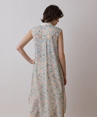 GRACE CONTINENTAL フラワーロングシャツ ベージュ