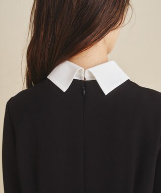 GRACE CONTINENTAL ダブルクロスドレス バイカラー