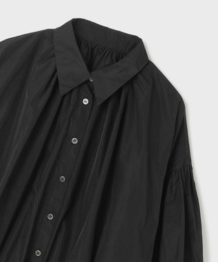 GRACE CONTINENTAL タフタギャザーシャツ ブラック
