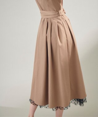 GRACE CONTINENTAL ジップディテールワンピース キャメル