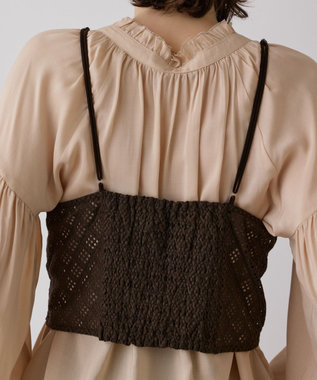 GRACE CONTINENTAL レースキャミ付カフタンブラウス ピンク