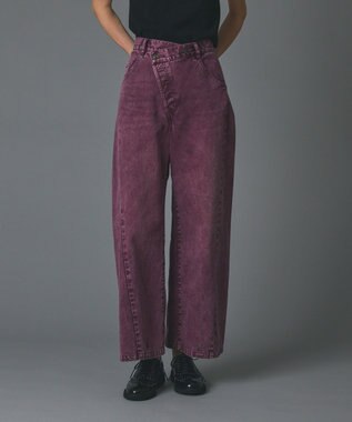 GRACE CONTINENTAL ラップ2wayデニムパンツ ボルドー