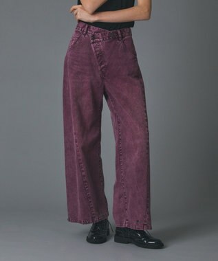 GRACE CONTINENTAL ラップ2wayデニムパンツ ボルドー