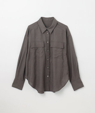 GRACE CONTINENTAL トリアセリネンオーバーシャツ チャコール