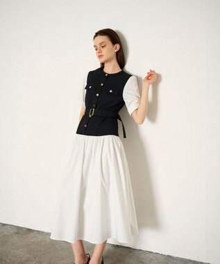 GRACE CONTINENTAL レイヤードコンビワンピース