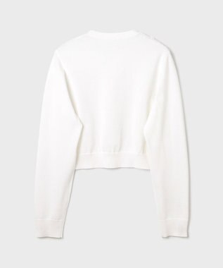 GRACE CONTINENTAL ローズ刺繍ニットカーディガン ホワイト