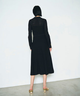 GRACE CONTINENTAL ウェーブニットワンピース ブラック