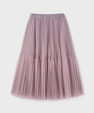 GRACE CONTINENTAL チュールティアードスカート パープル