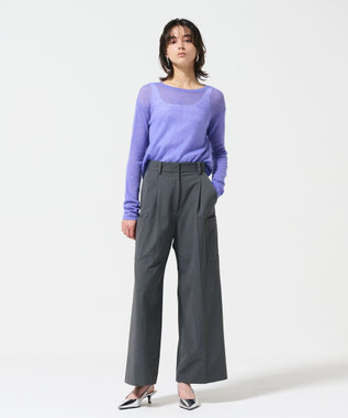 GRACE CONTINENTAL モヘヤシアーニットトップ パープル