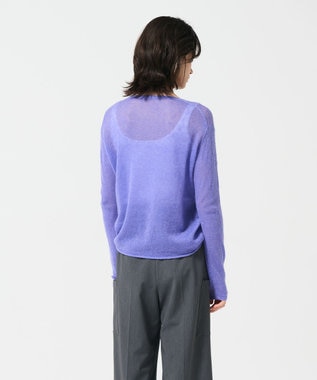 GRACE CONTINENTAL モヘヤシアーニットトップ パープル