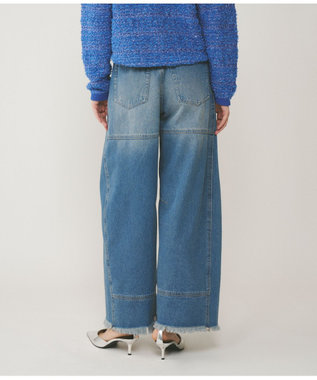 GRACE CONTINENTAL ライン切替デニムパンツ ブルー