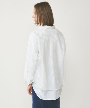 GRACE CONTINENTAL チュールレイヤードシャツ ホワイト