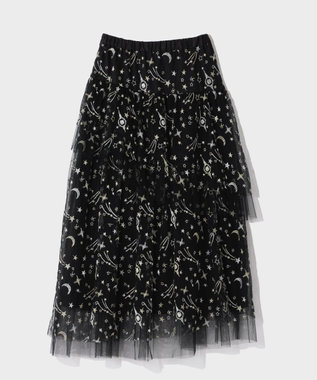 GRACE CONTINENTAL スペースembチュールスカート ブラック