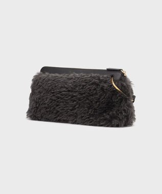 GRACE CONTINENTAL ORSETTO MORBIDO BAG ブラック