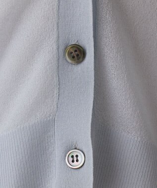 GRACE CONTINENTAL シアージョーゼットカーディガン ブルー