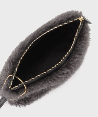 GRACE CONTINENTAL ORSETTO MORBIDO BAG ブラック