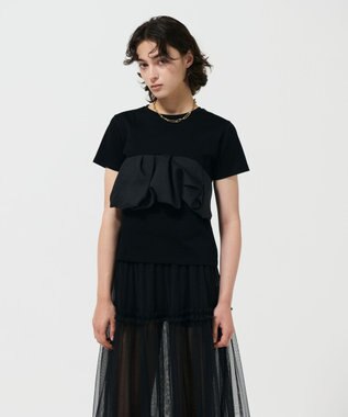 GRACE CONTINENTAL アシメフリルT ブラック