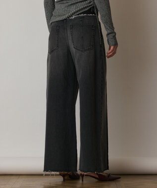 GRACE CONTINENTAL コンビデニムワイドパンツ ブラック