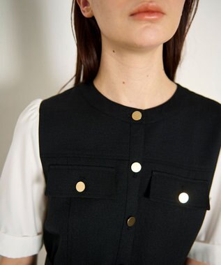 GRACE CONTINENTAL レイヤードコンビワンピース ブラック