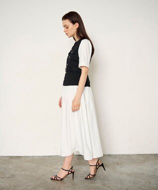 GRACE CONTINENTAL レイヤードコンビワンピース ブラック